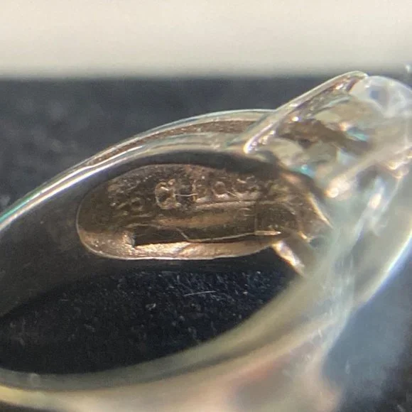 Ring Heart CZ Cubic Zirconia Size 4 Faceted Vintage Jewelry Sterling Silver Stam - Picture 9 of 16